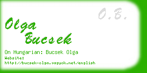 olga bucsek business card